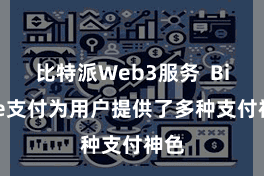 比特派Web3服务 Bitpie支付为用户提供了多种支付神色