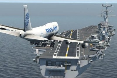 "Daring Landing on Mysterious Aircraft Carrier: Unveiling the Captain's Secrets"