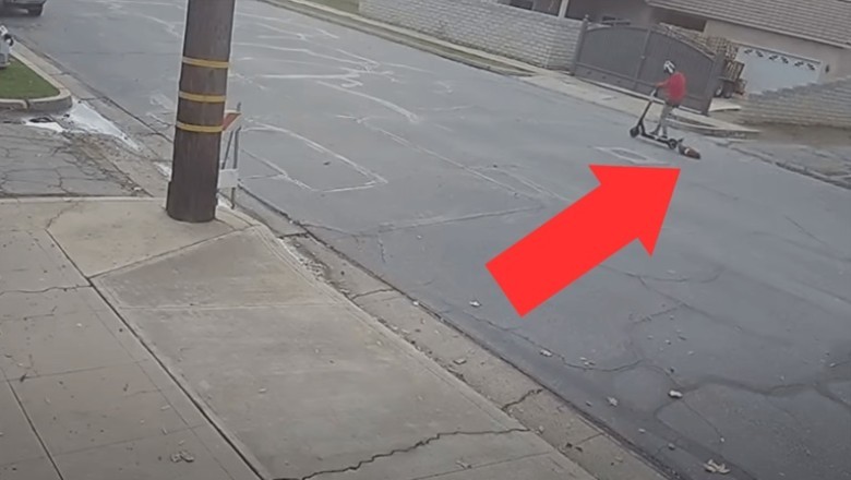 Heartless Woman Dragged Her Dog on a Scooter - Unbelievable Surveillance Footage!