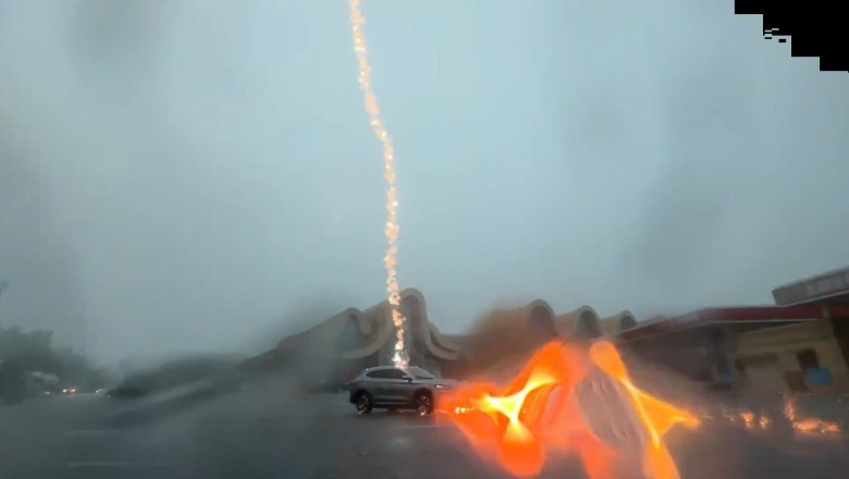 Whoa! Lightning Smashes a Moving Car — Unbelievable Moment!