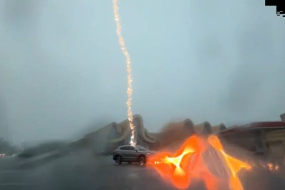 Whoa! Lightning Smashes a Moving Car — Unbelievable Moment!