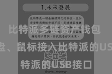 比特派多链资产钱包  将键盘、鼠标接入比特派的USB接口