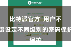 比特派官方  用户不错设定不同级别的密码保护